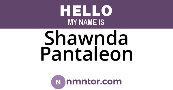 Shawnda Pantaleon