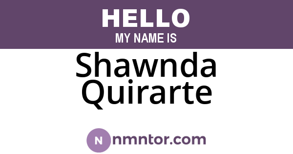 Shawnda Quirarte