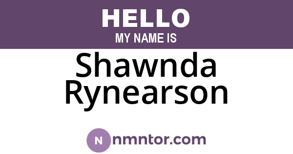 Shawnda Rynearson