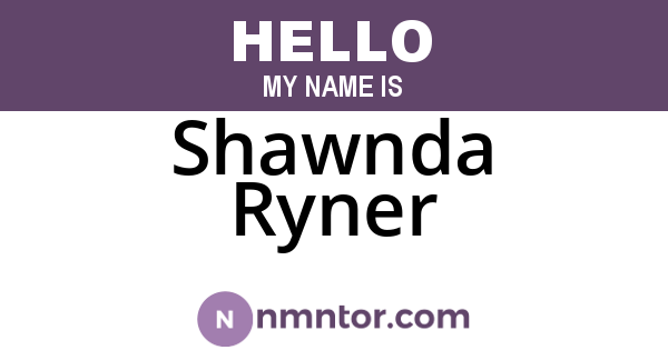 Shawnda Ryner