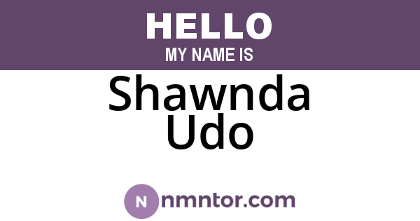 Shawnda Udo