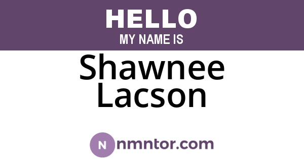 Shawnee Lacson