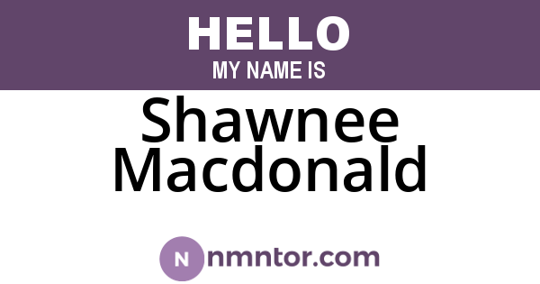Shawnee Macdonald