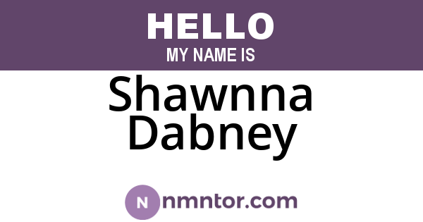 Shawnna Dabney