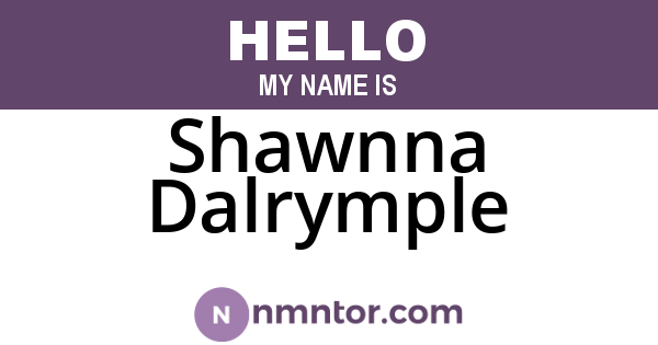 Shawnna Dalrymple