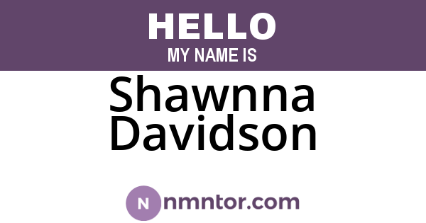 Shawnna Davidson