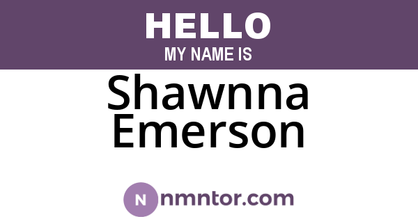 Shawnna Emerson