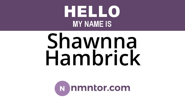 Shawnna Hambrick