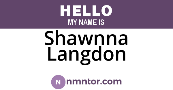 Shawnna Langdon