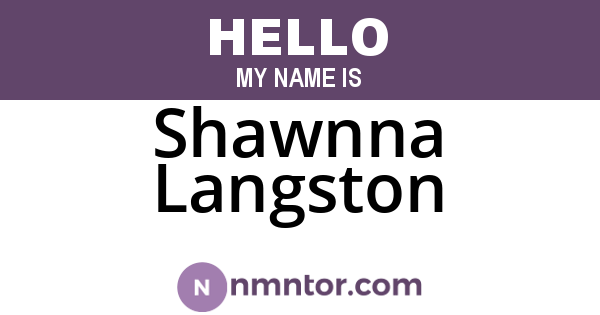 Shawnna Langston