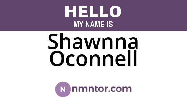 Shawnna Oconnell