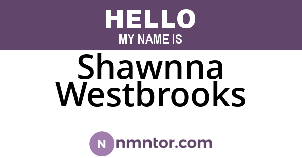 Shawnna Westbrooks