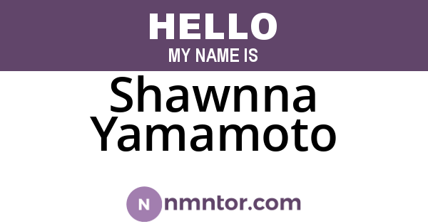 Shawnna Yamamoto