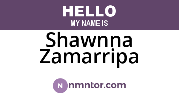 Shawnna Zamarripa