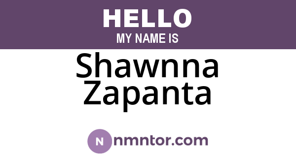 Shawnna Zapanta