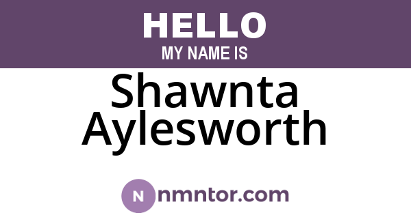 Shawnta Aylesworth
