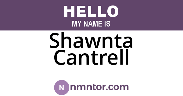 Shawnta Cantrell