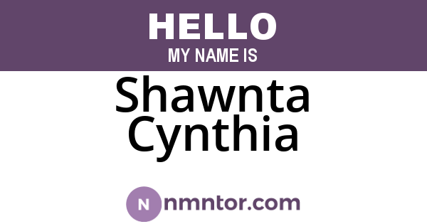 Shawnta Cynthia