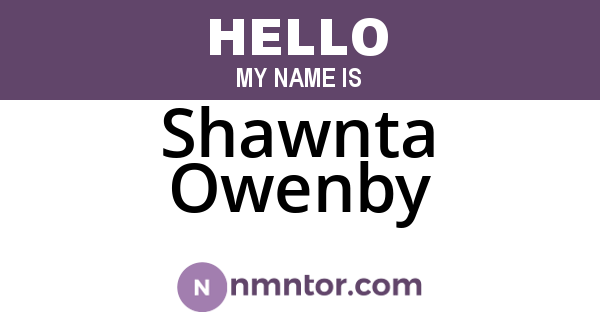 Shawnta Owenby