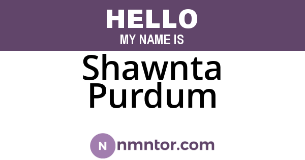 Shawnta Purdum