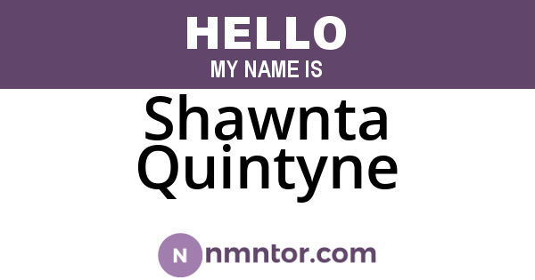 Shawnta Quintyne