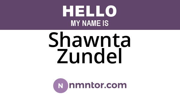 Shawnta Zundel