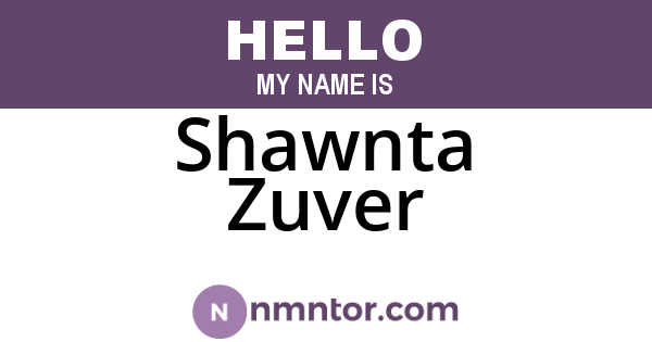 Shawnta Zuver