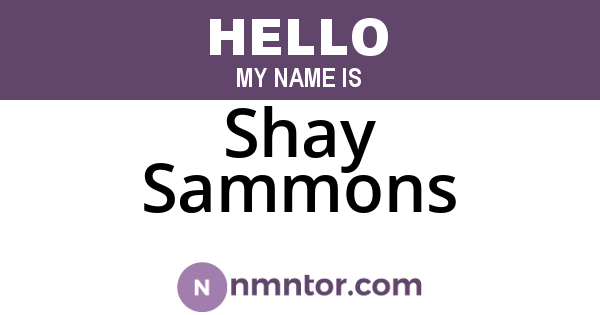 Shay Sammons