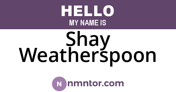 Shay Weatherspoon