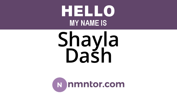 Shayla Dash