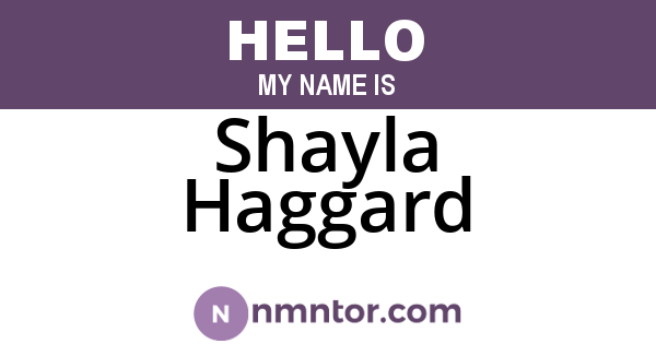 Shayla Haggard