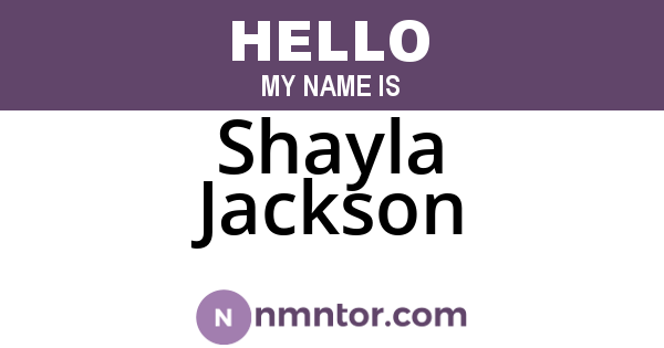 Shayla Jackson