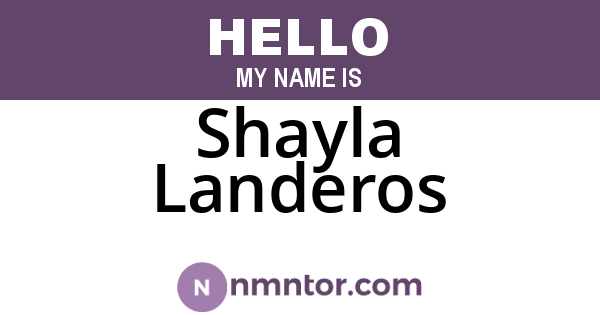 Shayla Landeros