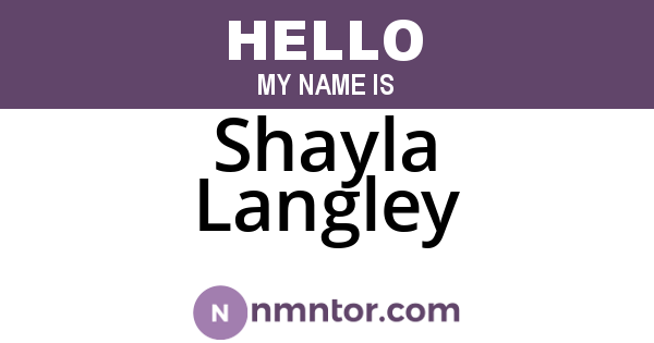 Shayla Langley