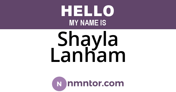 Shayla Lanham