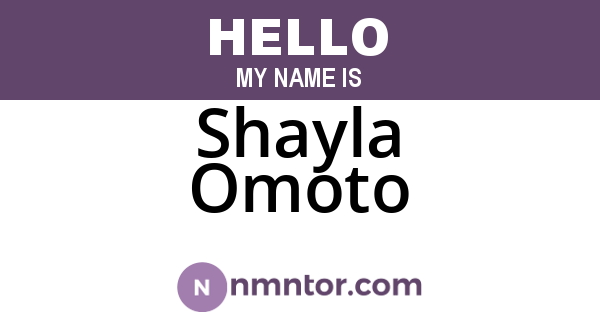 Shayla Omoto