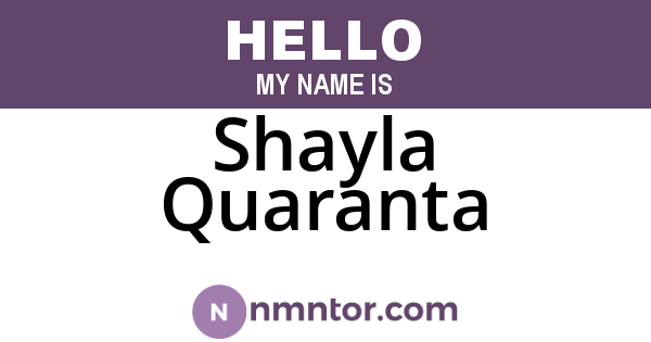 Shayla Quaranta