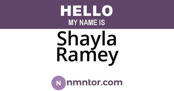 Shayla Ramey