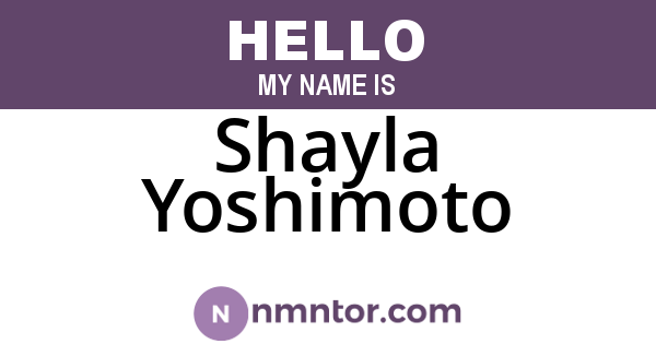 Shayla Yoshimoto