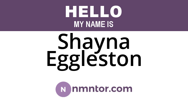 Shayna Eggleston