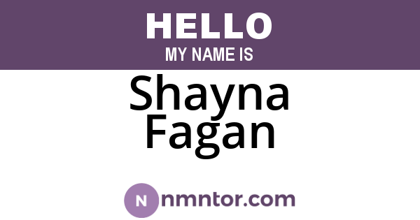 Shayna Fagan