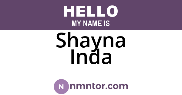 Shayna Inda