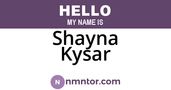 Shayna Kysar