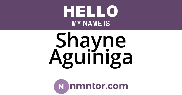 Shayne Aguiniga