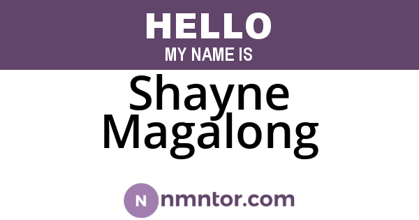Shayne Magalong