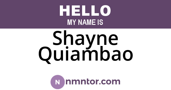 Shayne Quiambao