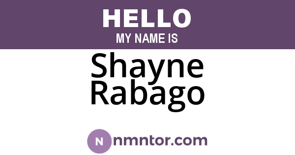 Shayne Rabago
