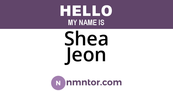 Shea Jeon