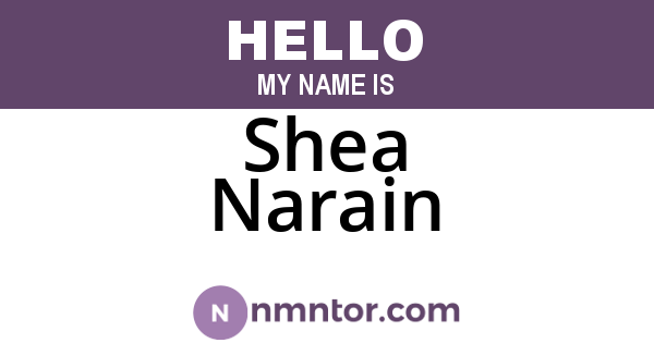 Shea Narain
