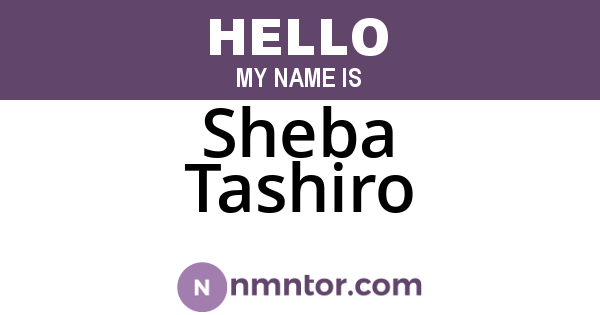 Sheba Tashiro